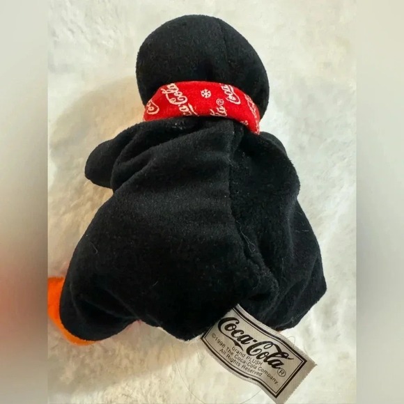 Vintage Coca-Cola Christmas Penguin Stuffed Animal Holiday Decor 90s Collectible - Picture 8 of 10